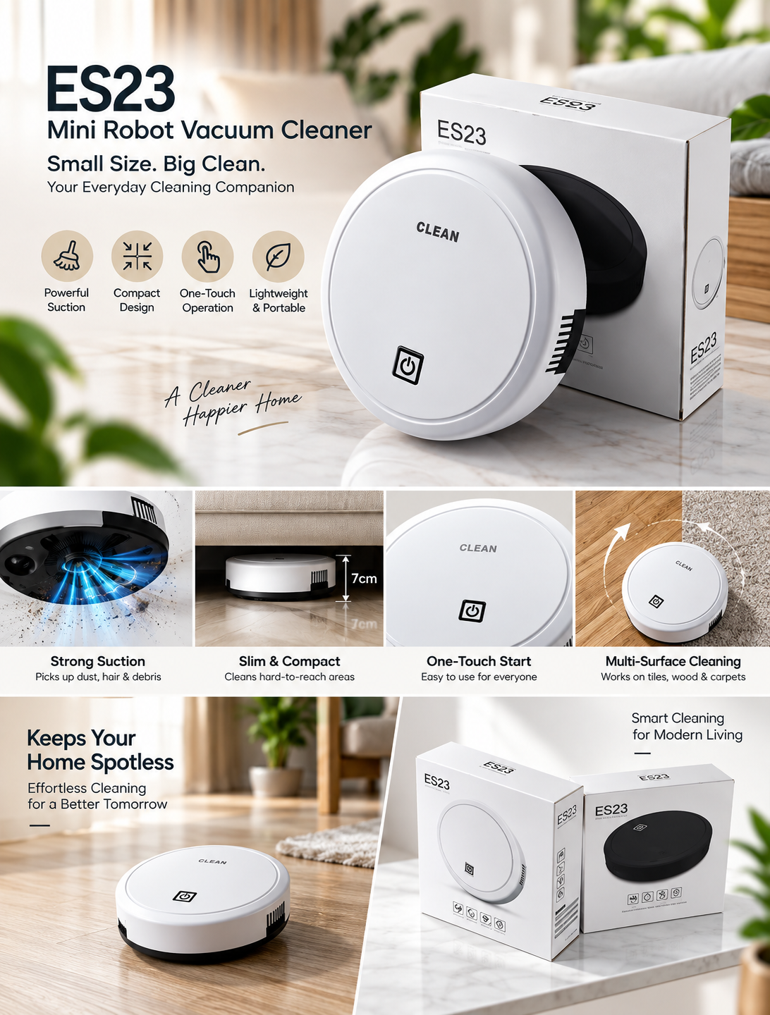 3-in-1 Robot Vacuum Cleaner – detail view