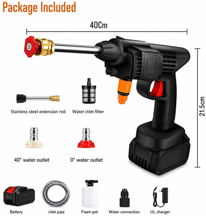 Pressure Washer For Car (Double Battery) جهاز غسيل السيارات بالضغط العالي (ببطاريتين قابلتين للشحن))