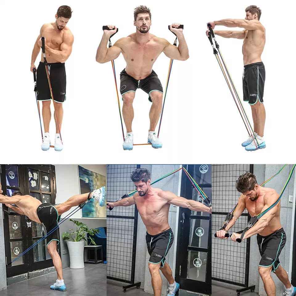Bodybuilding Resistance Bands – in use