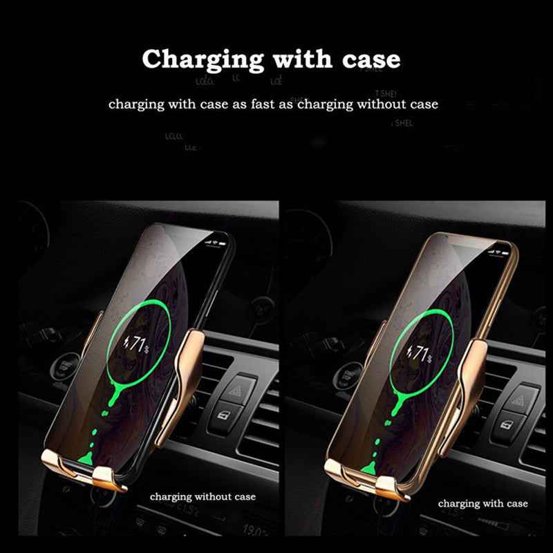Auto Clamping Wireless Car Charger – front view