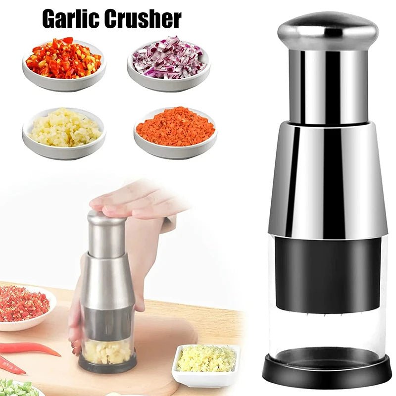 Garlic Press and Onion Chopper – Manual Hand Press