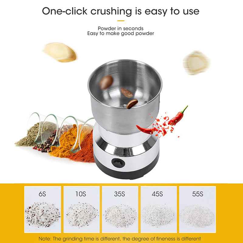 Stainless Steel Electric Grinder – front view