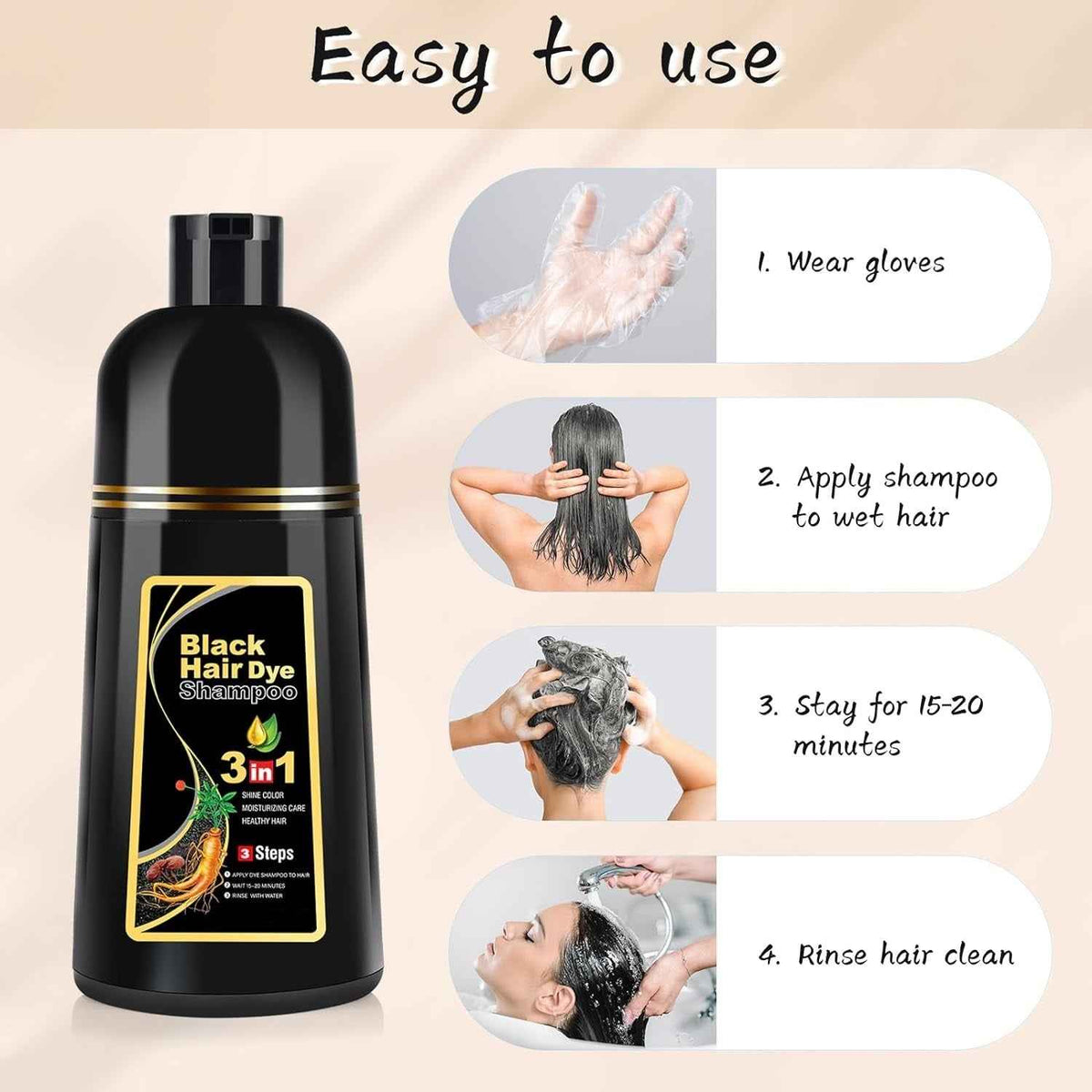 Hair Dye Shampoo – 500 ml
