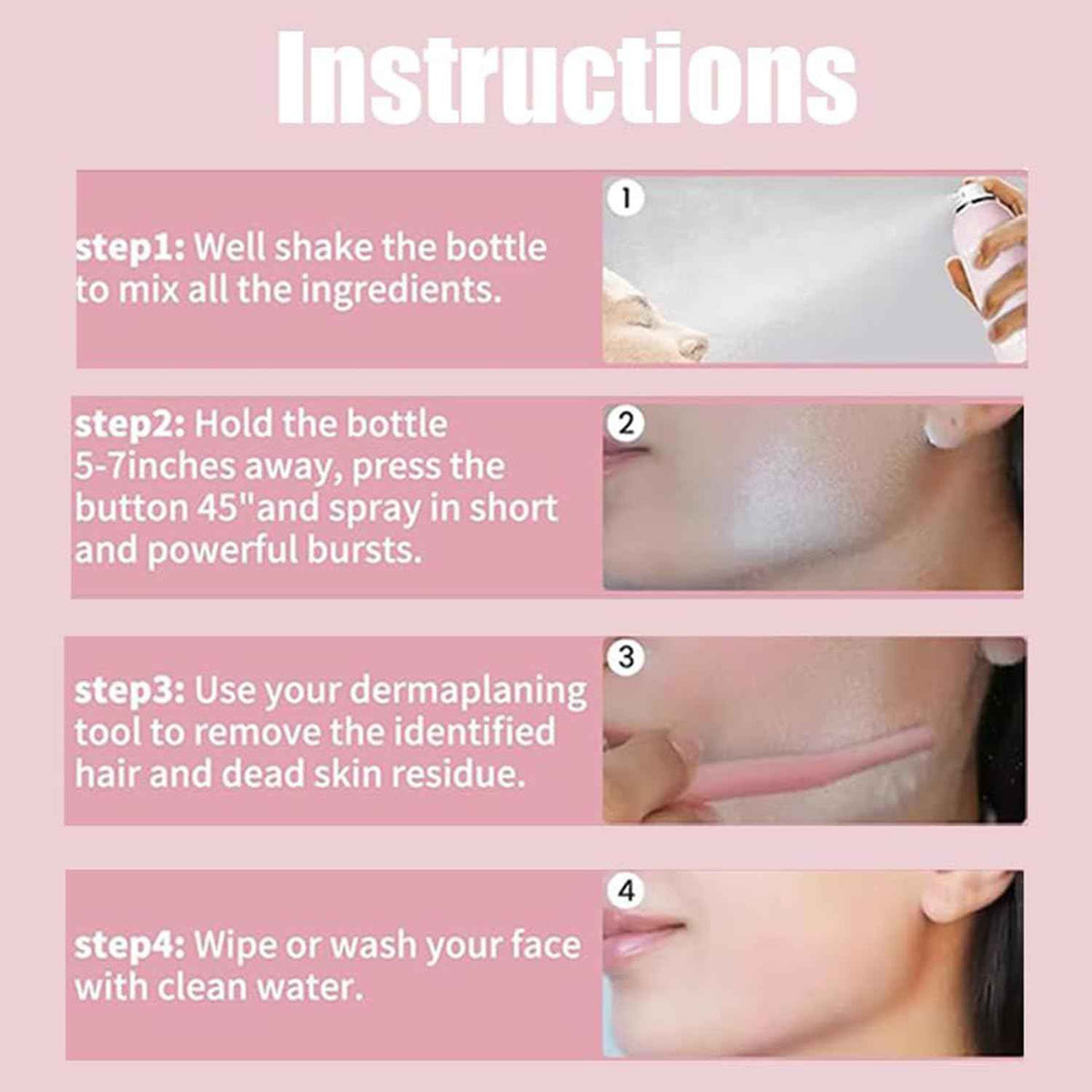 Hair Identifier Spray Kit with 4 Razors – 100 ml