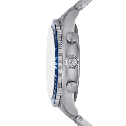 Fossil Sport Tourer Chronograph Stainless Steel Bracelet Blue Dial Men S Watch Fs6047