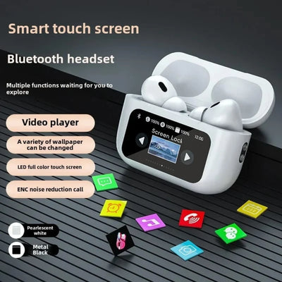 Wireless Bluetooth Earbuds with Touch Screen Charging Case – image 1