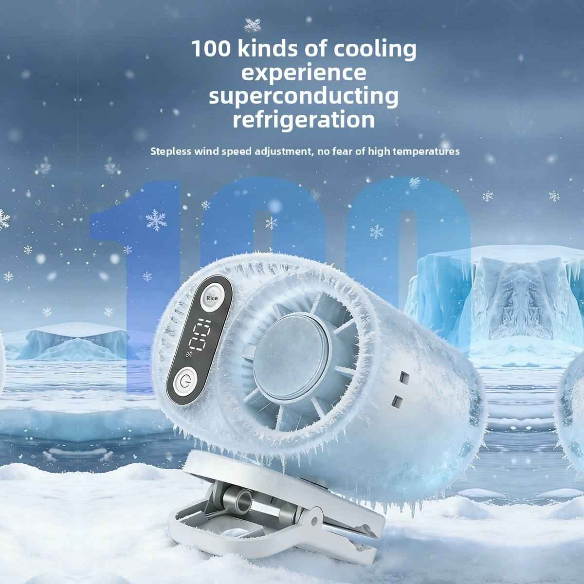 Waist Clip Portable Fan with Digital Display