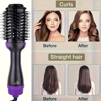 Electric 3-in-1 Hair Straightener, Dryer and Styler Brush