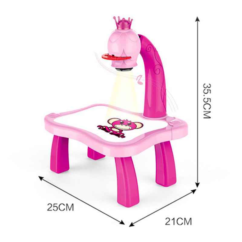 Kids Projector Drawing Table – packaging and contents