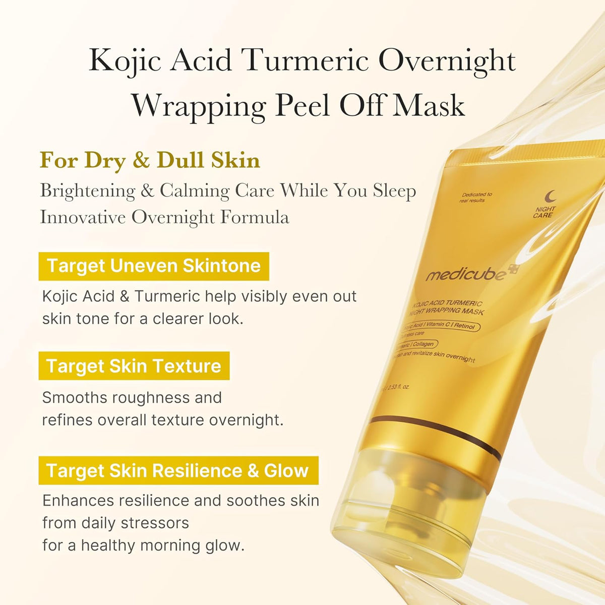 Medicube Kojic Acid Turmeric Overnight Wrapping Mask – image 5