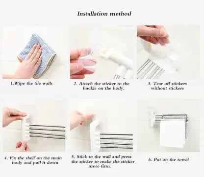 4-Bar Towel Rack – front view