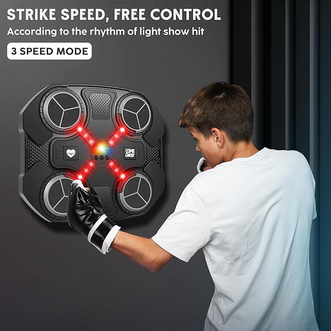 Music Boxing Machine for Kids – Lights and Sounds Punch Trainer – image 2