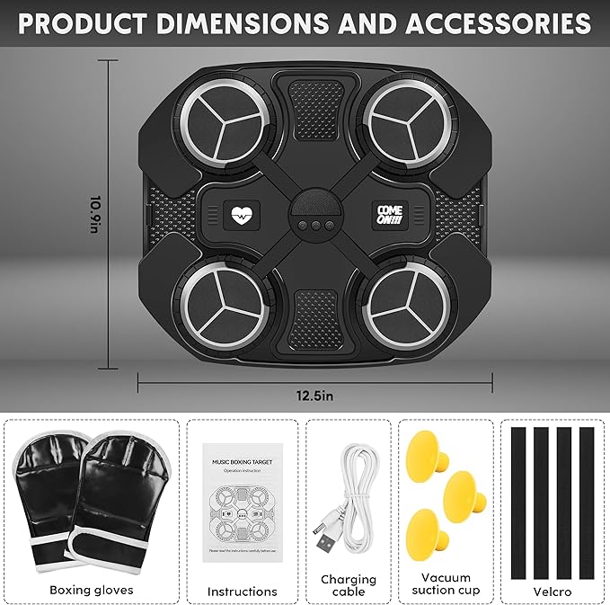 Music Boxing Machine for Kids – Lights and Sounds Punch Trainer – image 5