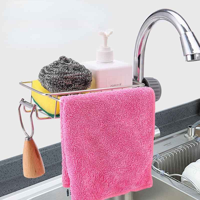 Stainless Steel Faucet Shelf – detail view