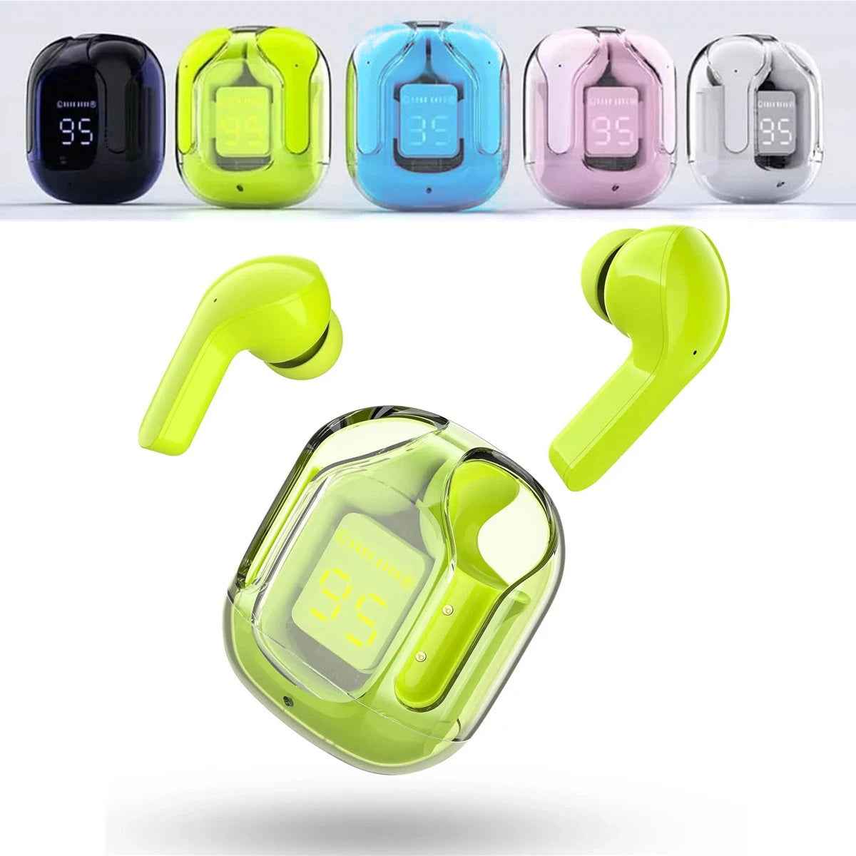 T6 Crystal Wireless Earphones – detail view