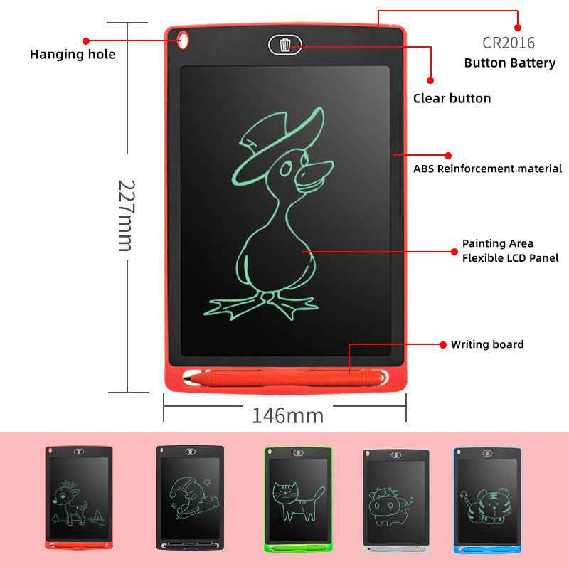 LCD Writing Tablet – packaging and contents
