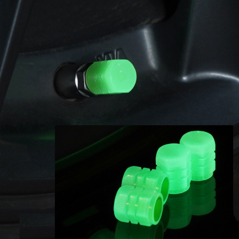 Luminous Tire Valve Caps – front view