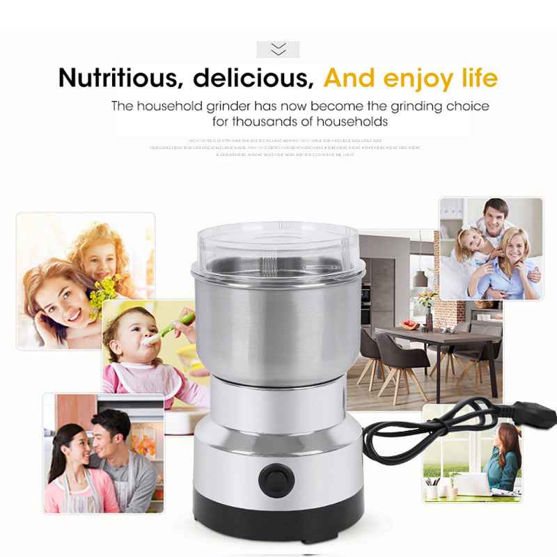 Stainless Steel Electric Grinder – side view