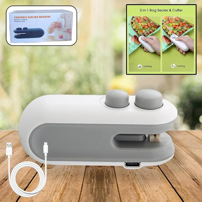 Portable Mini Heat Sealer – USB Rechargeable Bag Sealer