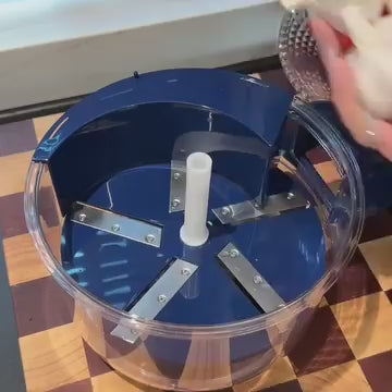 Compact automatic fruit and garlic peeler