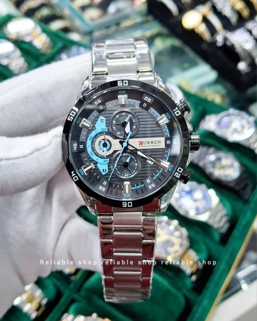 Curren Luxury Chronograph Men's Stainless Steel Watch