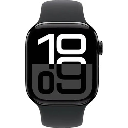 Apple Watch Series 10 GPS 46mm – Jet Black Aluminium Smartwatch with Black Sport Band