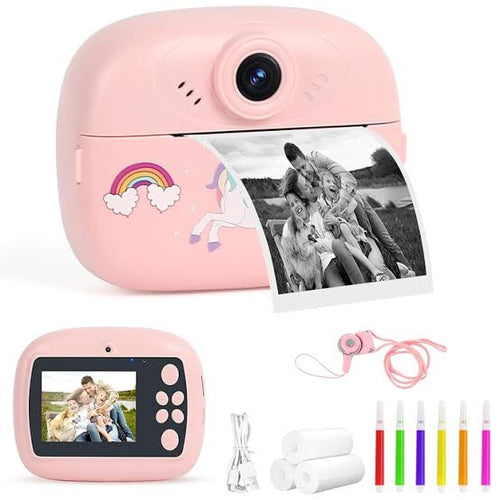 HD Print Camera Cute Creative Thermal Paper Instant Print Photo Video Outdoor