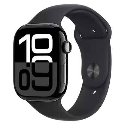 Apple Watch Series 10 GPS 46mm – Jet Black Aluminium Smartwatch with Black Sport Band