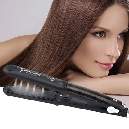 2-in-1 Hair Straightener & Curler with Adjustable Temperature Settings