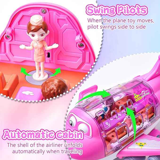Rotating Electric Airplane Toy with Lights & Sounds