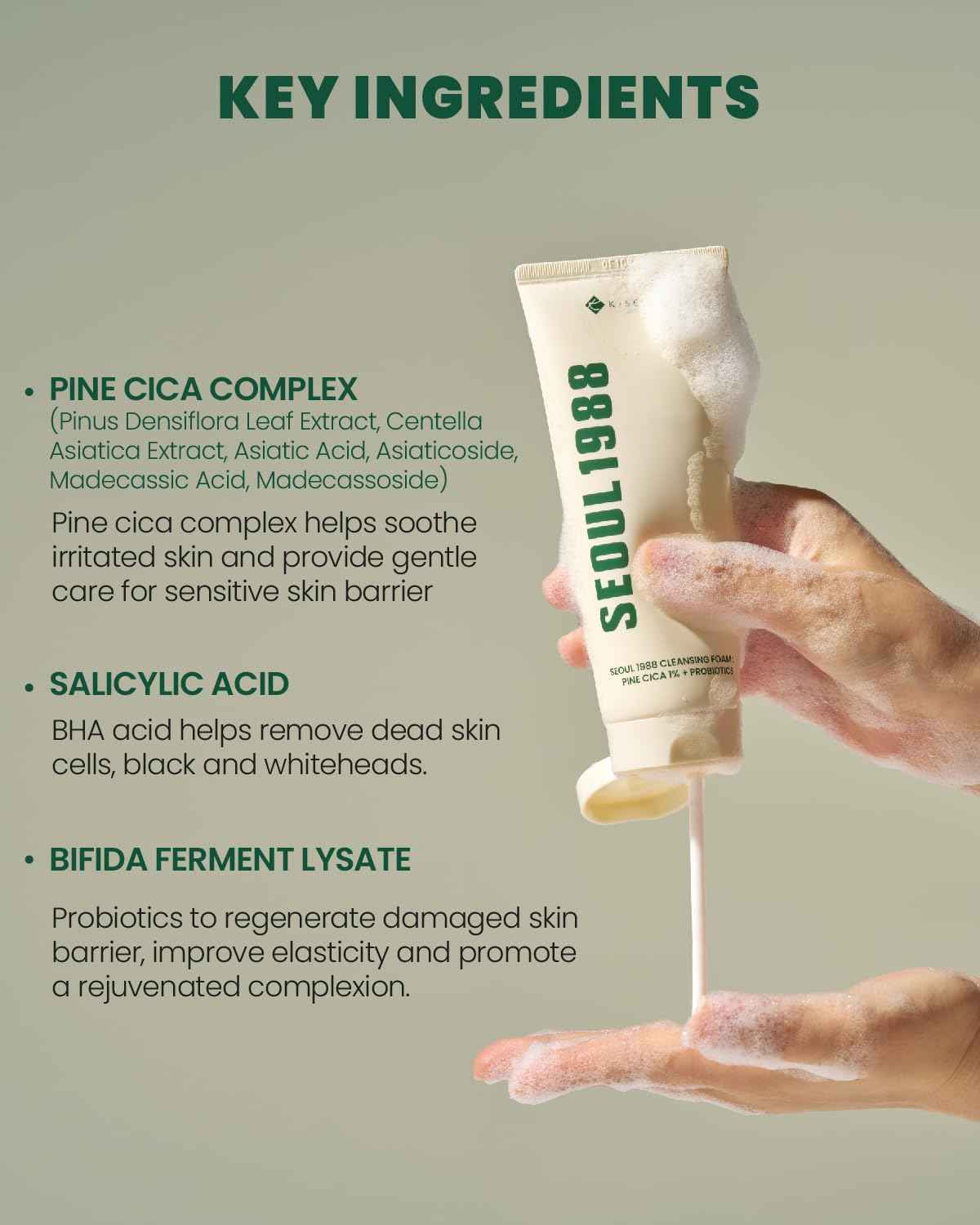 Seoul 1988 Pine Cica Cleansing Foam – 150 ml