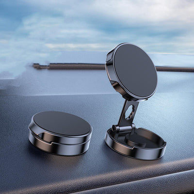 Magnetic Car Phone Holder – 360° Rotating, Height Adjustable