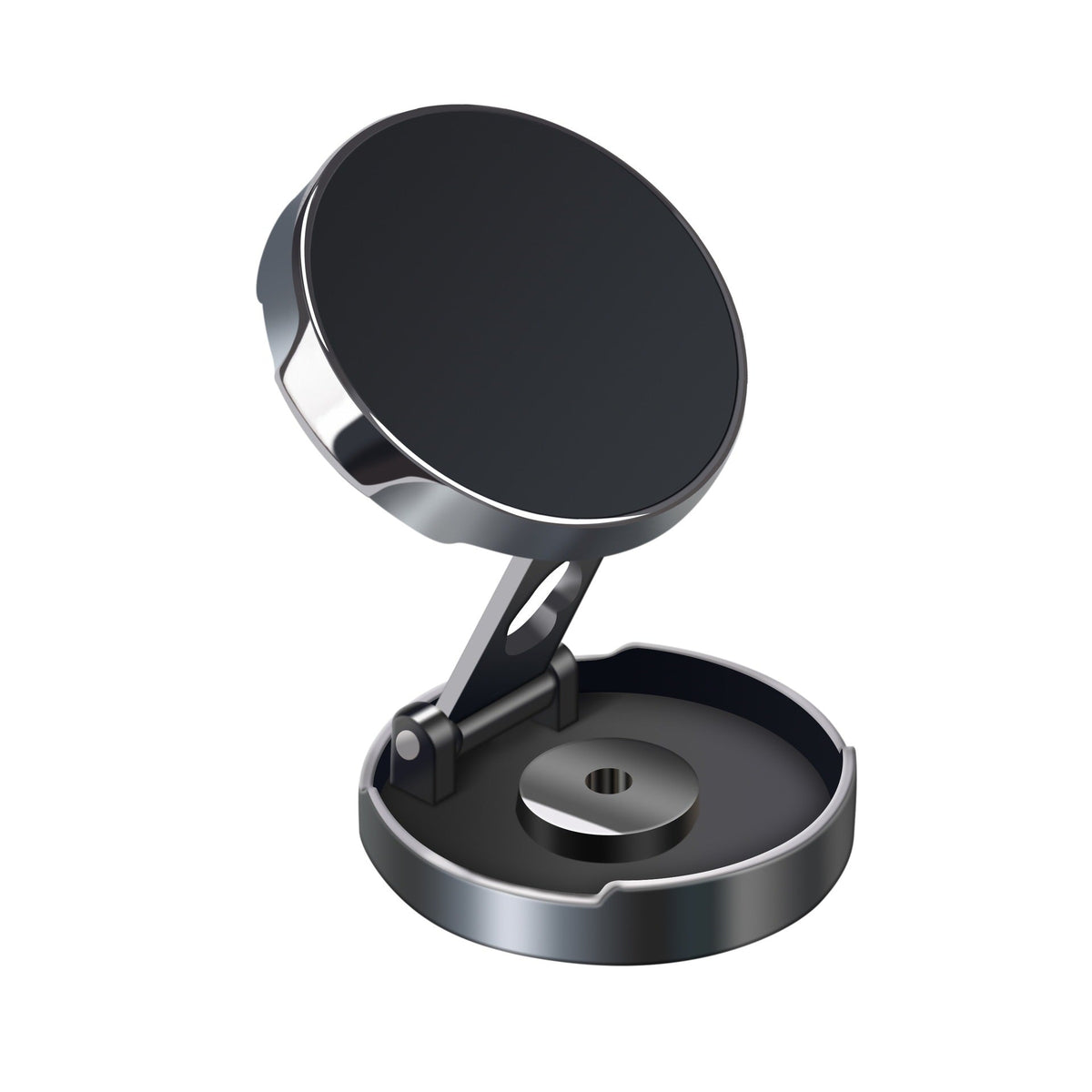 Magnetic Car Phone Holder – 360° Rotating, Height Adjustable