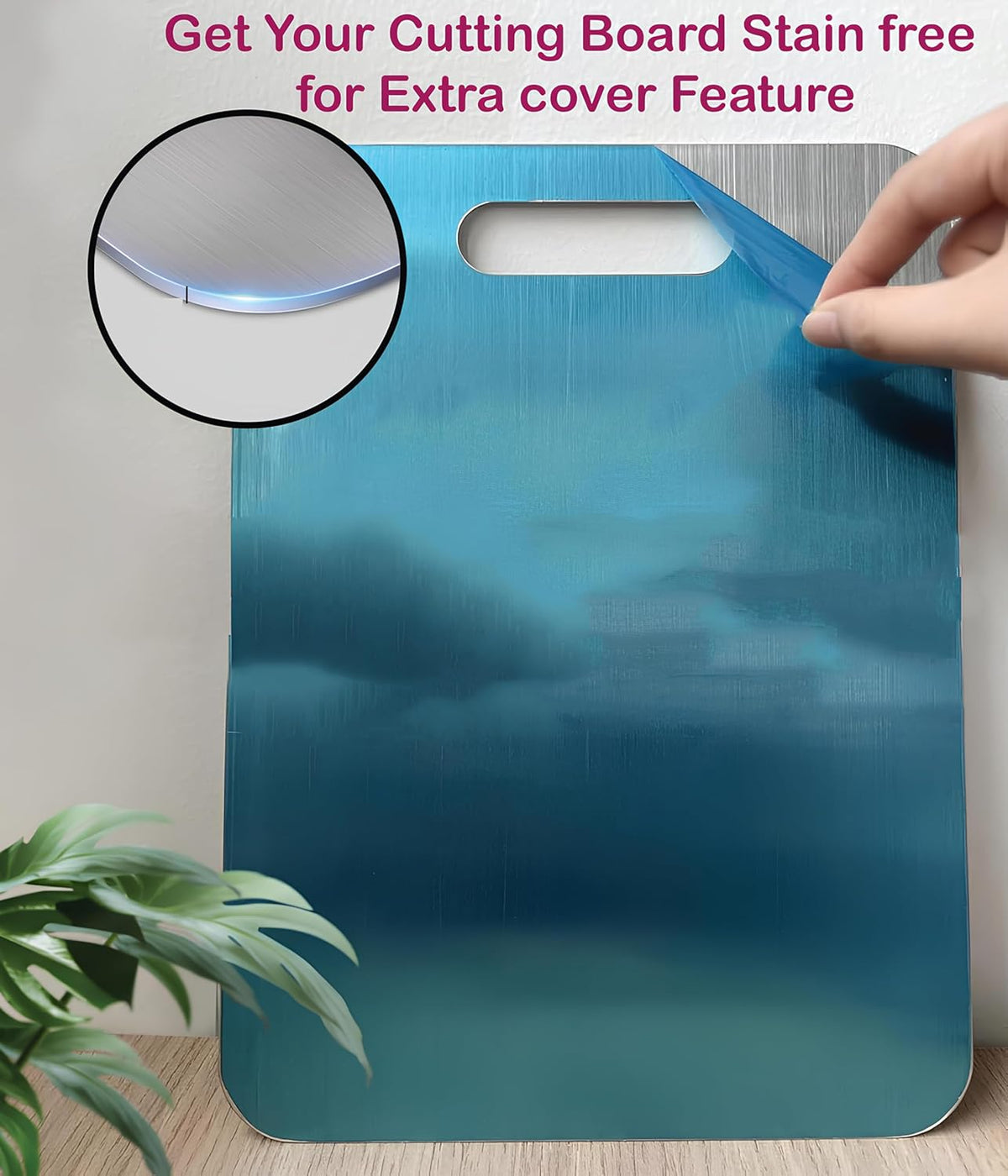 Titanium Chopping Board – side view