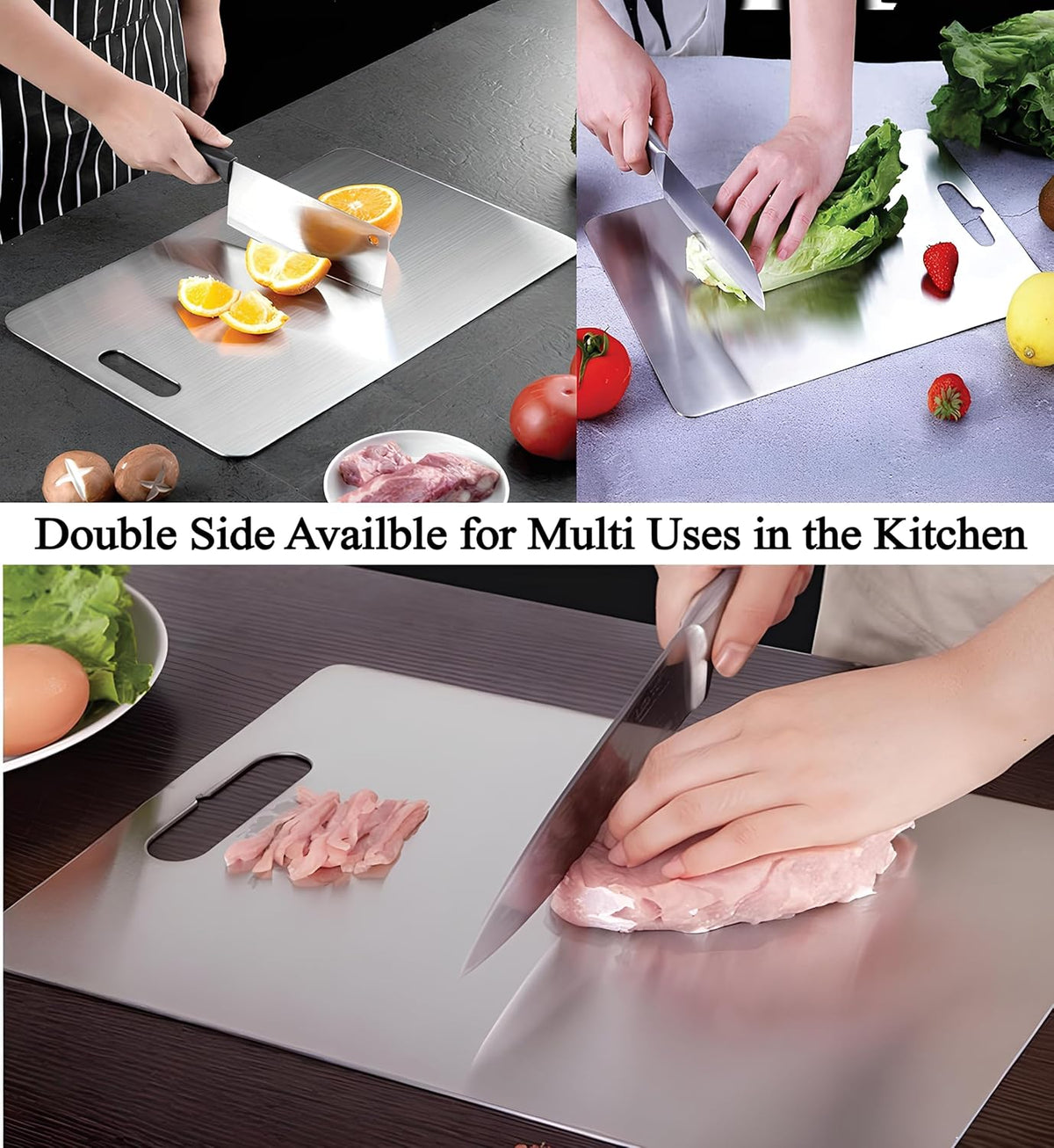 Titanium Chopping Board – in use