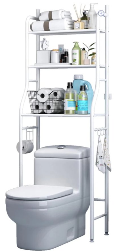 3-Tier Over-Toilet Storage Rack – Adjustable Bathroom Shelf – image 6