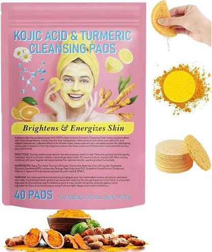 Kojic Acid & Turmeric Cleansing Pads – 40 Pads
