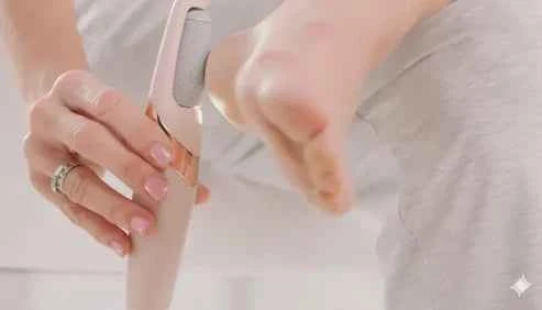 Electric Foot Callus Remover – in use