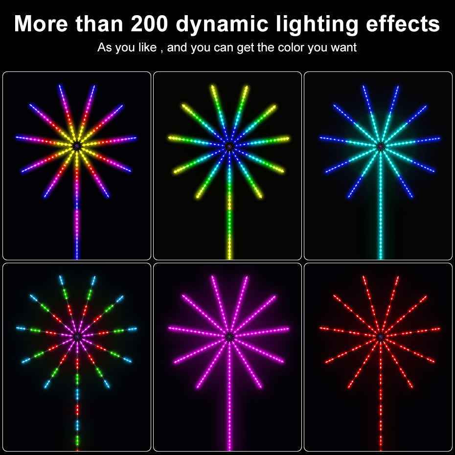 Smart Firework LED Lights – close-up